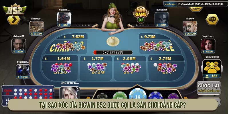 Xóc Đĩa Bigwin B52 Siêu Đẳng Cấp Cơ Hội Ăn Tiền Tỷ Tại sao Xóc Đĩa Bigwin B52 được gọi là Sân chơi đẳng cấp?